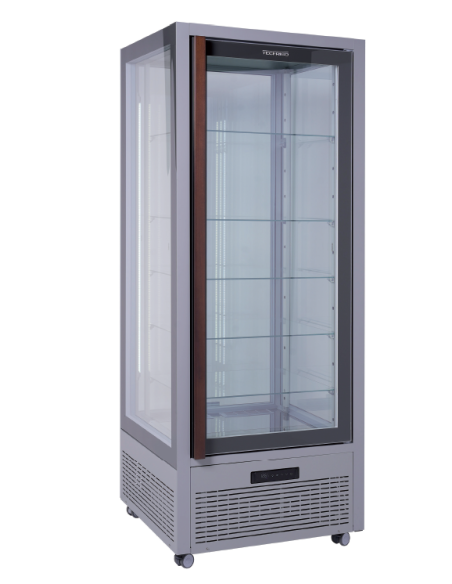 Pastry Display Case - Temp -10°C / -19°C - Capacity lt 450 - 6 Shelves in Grids - cm 71 x 69.5 x 187.5 h