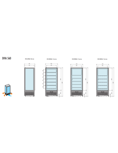 Pastry Display Case - Temp -10°C / -19°C -...
