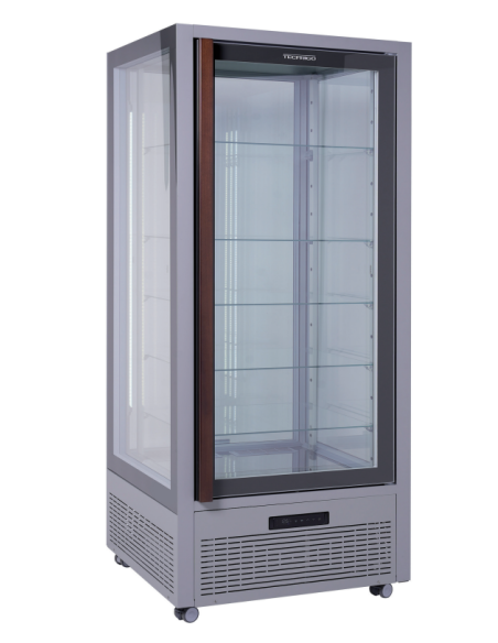 Vitrina de pastelería - Temp +5°C / -20°C - Capacidad lt 650 - 5 estantes de cristal - cm 91 x 69,5 x 187,5 h