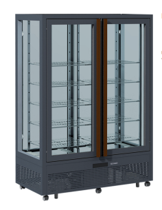 Pastry Display Case - Temp +5°C / -20°C - Capacity lt 800 - 10 Glass Shelves - cm 136.5 x 69.5 x 187.5 h