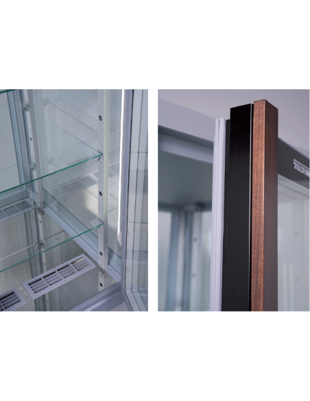 Pastry Display Case - Temp -10°C / -19°C - Capacity lt 800 - 12 Shelves in Grids - cm 136.5 x 69.5 x 187.5 h