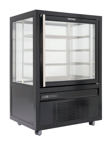 Vitrina de pastelería y heladería - Temperatura +4/+10°C - 4 estantes de rejilla - Cm 81 x 63 x 119 h