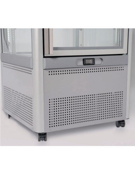Pastry and ice cream display case - Double Temperature - N° 10 Shelves in Grids - cm 128.5 x 69.5 x 179.5 h
