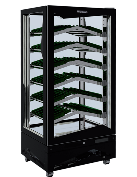 Expositor para vino - Temperatura +4/+18°C - N° 72 Botellas ø75 mm - cm 90.2 x 69 x191h