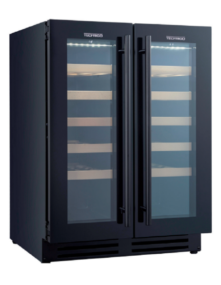 Espositore vino - Doppia zona Temperatura +5°+20°C / +5°C+20°C - Cm 59.5 x 57 x 82 h