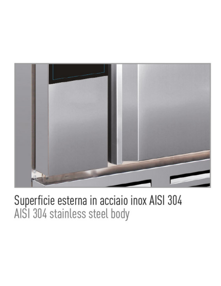 Abbattitore professionale 10 teglie GN1/1 - cm 60 x 40 - Cm 80 x 87.7 x 166.5 h