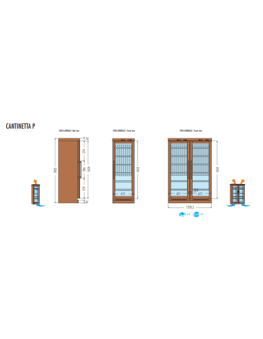 Expositor para vino - Temperatura +3°C+16°C -...