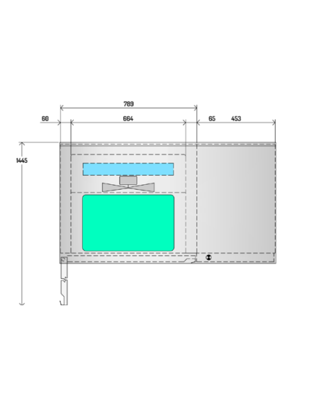 Blast chiller table 6 pans GN 1/1 or 60 x 40 - cm 125 x 70 x 85 h