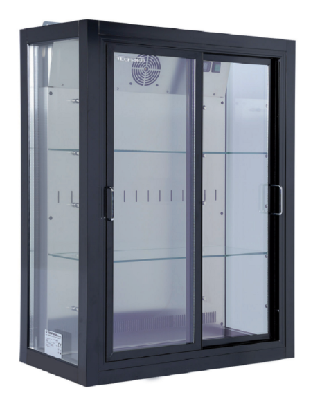 Expositor de vinos Doble Temperatura +4°C+10°C / +5°C +16°C - n.1 Estantes de cristal - Cm 96 x 35 x 80 h