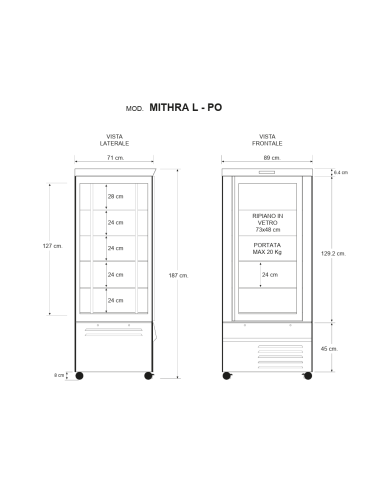 Pastry and ice cream display case with...