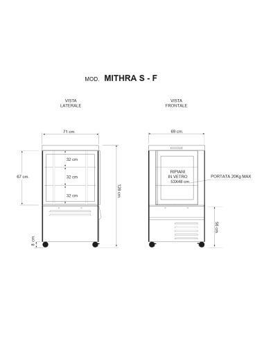 Pastry and ice cream display case with...