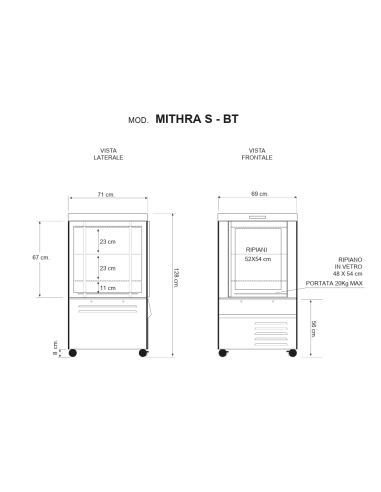 Pastry and ice cream display case with...