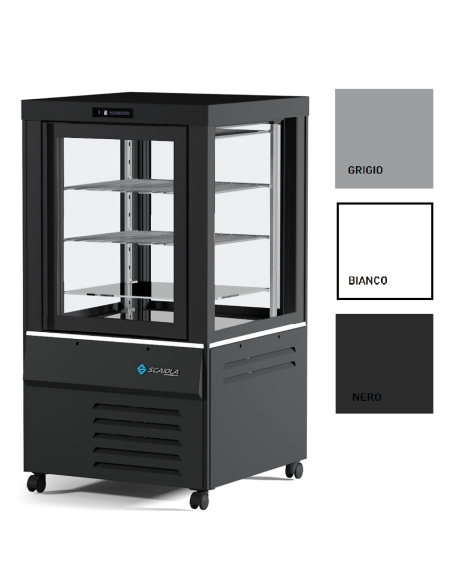 Pastry and ice cream display case with four-sided glass - Temperature -10 -21°C - cm 69 x 78 x 128 h