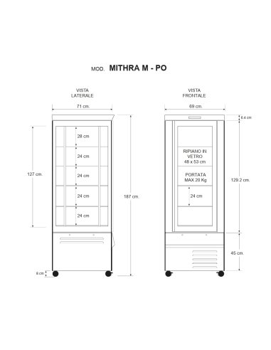 Pastry and ice cream display case with...