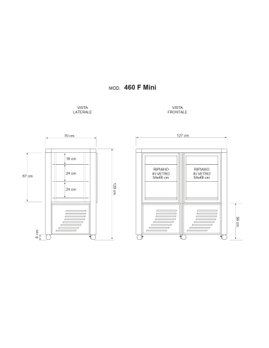 Refrigerated display case with four-sided glass...
