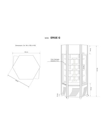 Refrigerated display case with exposure on all...