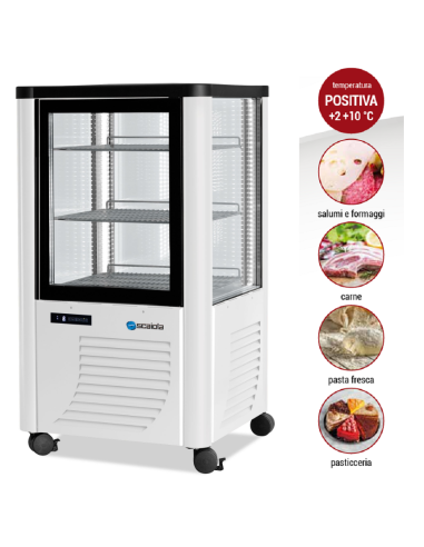 Refrigerated display case with exposure on all...