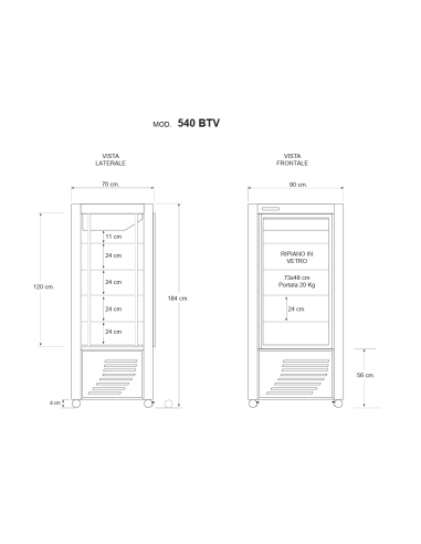 Vetrina per Pasticceria con esposizione su...
