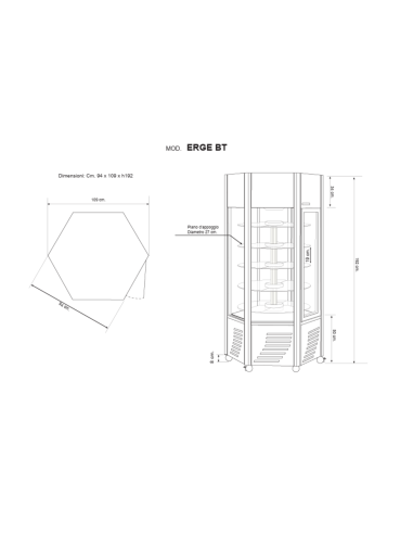 Vitrina de pastelería con expositor en todos...
