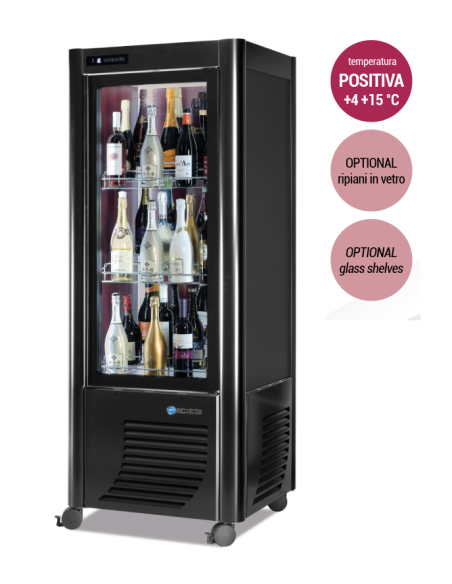 Vitrina de vinos - Temperatura +4 +15 °C - cm 70 x70 x 184 h