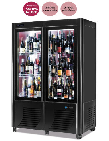 Vitrina de vinos - Temperatura +4 +15 °C - cm...