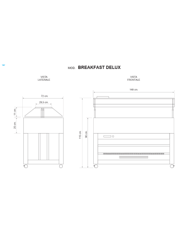 Espositore buffet con apertura elettrica -...
