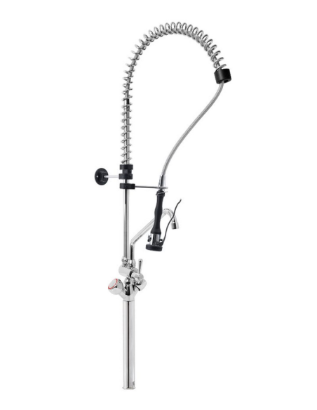 Single-hole prewash shower assembly with extension, hand shower and ø 1.8 x 30 spout