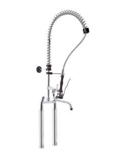 Two-hole shower mixer with extensions, lever handles,...