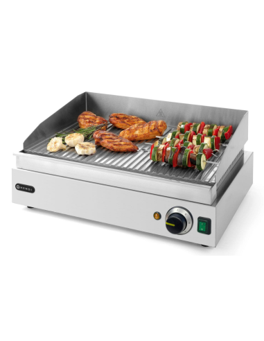 FryTop Elettrico con Piastra Rigata - cm 52.7 x...