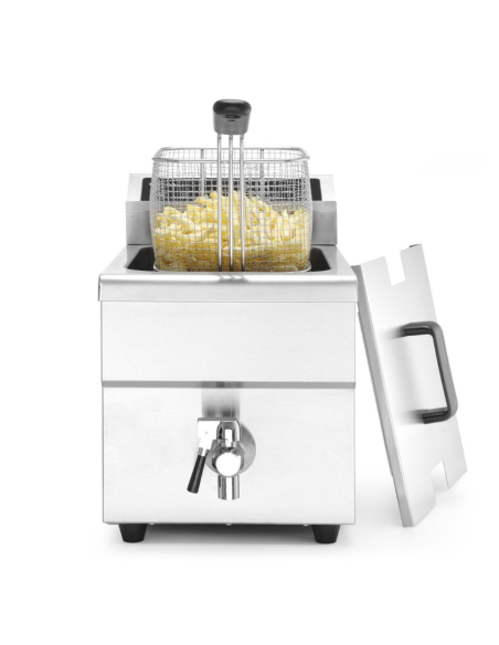 Friggitrice a induzione con Rubinetto - Capacità 8 Litri - cm 28.8 x 61.9 x 40.8 h