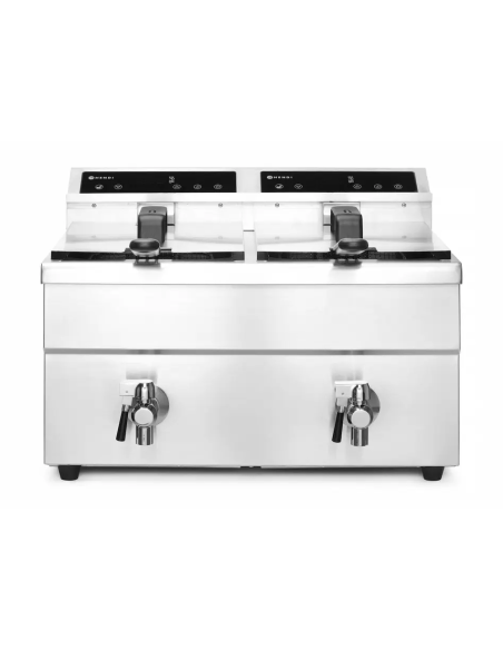 Double Tank Induction Fryer with Faucet - Capacity 16 Litres- cm 57.7 x 60.9 x 41 h