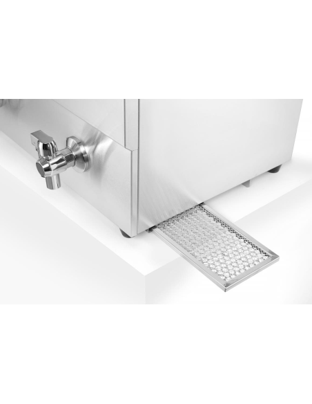 Friggitrice a induzione doppia vasca con Rubinetto - Capacità 16 Litri - cm 57.7 x 60.9 x 41 h