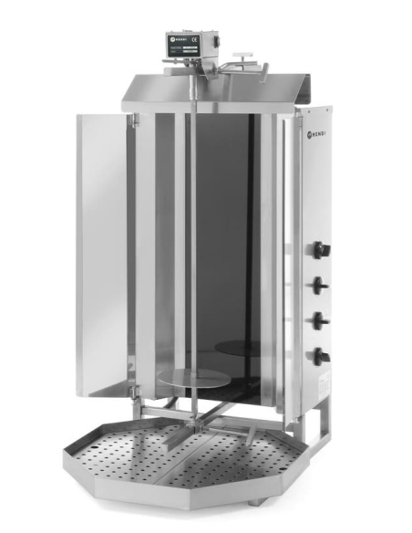 Grill kebab elettrico - N. 4 zone riscaldanti - cm 55 x 70 x 112 h