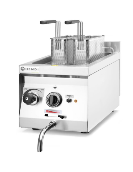 Cuocipasta elettrico da banco capacità 2 cestelli con Rubinetto - cm 33 x 60 x 38 h