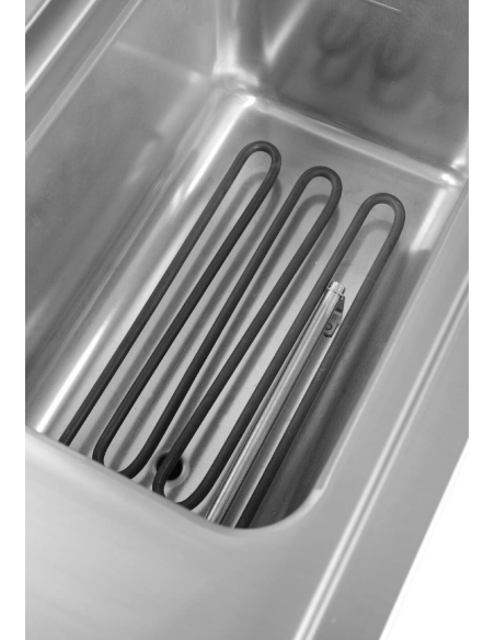 Electric countertop pasta cooker capacity 2 baskets with Faucet - cm 33 x 60 x 38 h