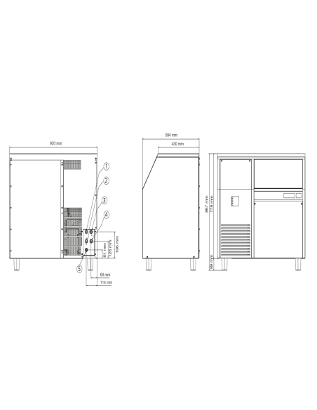 Granular Ice Maker - Air/Water 120 kg/24h