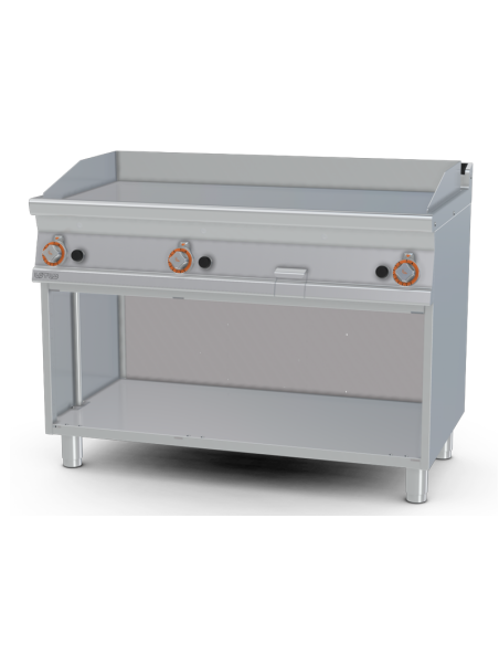 Gas fry top - Chrome smooth plate - cm 120 x 70.5 x 90 h