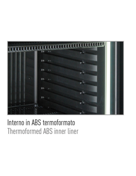 Vitrina refrigerada profesional 274 litros con puerta de vidrio – Cm 60 x 64,9 x 180,1 h