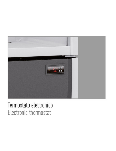 Professional refrigerated display cabinet 240 L with glass door – Cm 54 x 57 x 152.5 h