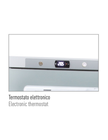 Refrigerated display case with glass door -...