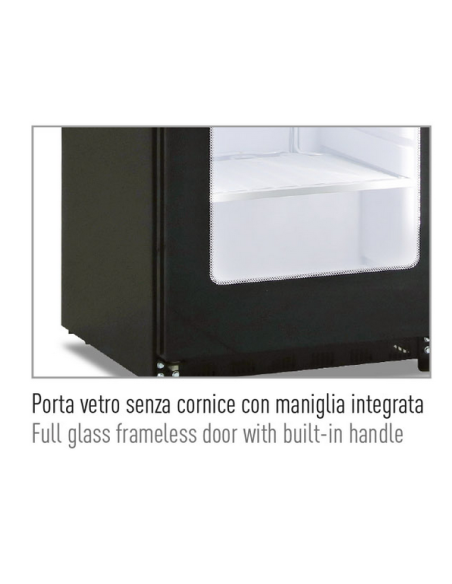 Refrigerated display case with glass door - Temperature +2°C / +10°C - cm 60 x 62.5 x 186 h