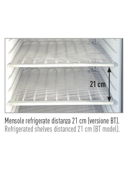 Vitrina Refrigerada - Capacidad lt 400 - cm 60 x 62.5 x 186 h