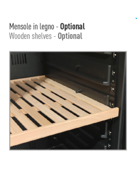 Vetrina refrigerata con porte in vetro – 405 Lt – 0/+10 °C – 59.5 x 69 x 180 cm
