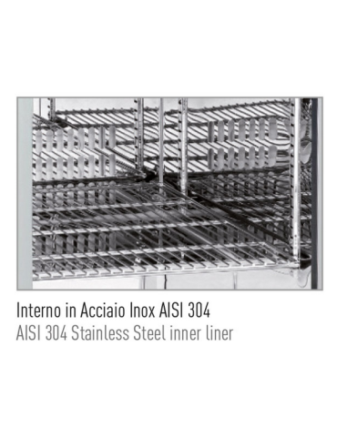 Retrobanco inox con 3 porte - Capacità litri...