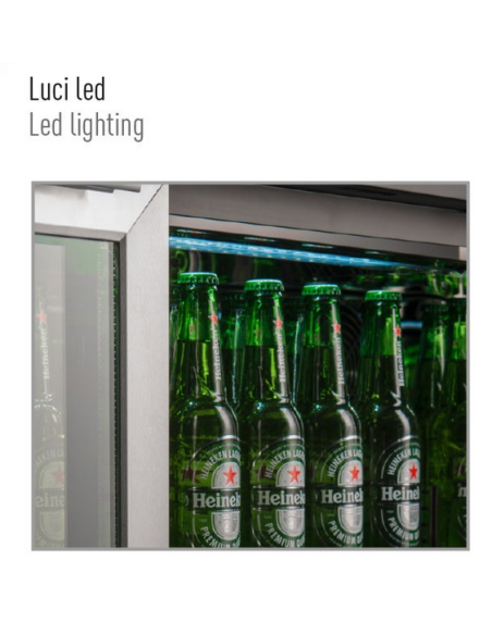 Refrigerated undercounter display 2 doors – 222 L capacity – 90 x 53 x 89.6 cm