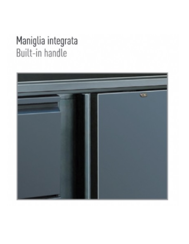 Refrigerated back counter 2 doors + 2 drawers –...