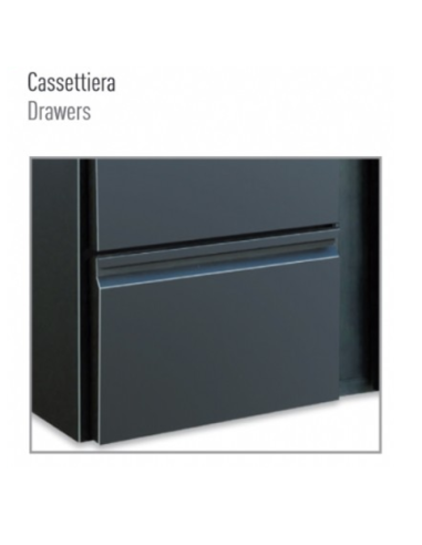 Refrigerated back counter 2 doors + 2 drawers –...