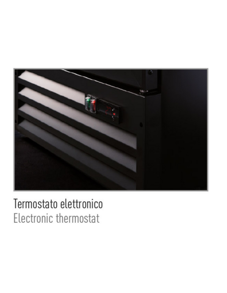 Refrigerated wine display black – 300 liters – single temperature 0/+10 °C – 60 x 54 x 182 cm