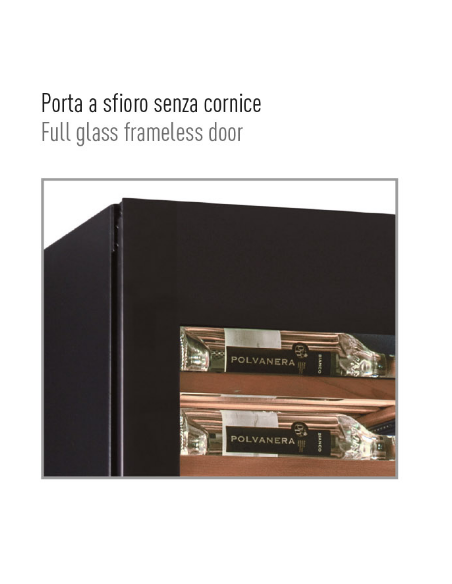 Refrigerated display case for wine - Double Temperature - cm 45 x 69 x 180.4 h