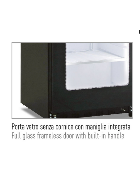 Armadio congelatore con porta in vetro - 400 Lt – Temperatura -22°C / -15°C